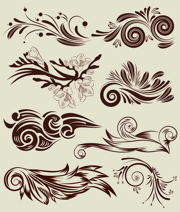 free vector Graceful classical pattern vector